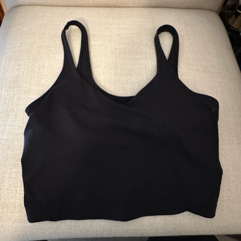 Black lulu align tank! Size 8, in perfect condition